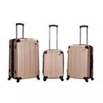 Rockland Luggage Set Telescoping Handle Spinner Wheels Abs Plastic (3-PIECE). Fixed Price $248.81.