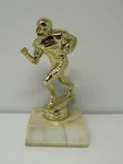 Vintage Trophy Gold Plastic Football Player On Marble Base 8.75 A1. Fixed Price $8.98.
