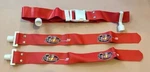 Nfl Flag/usa Football Socket Pop Belt W/2 Flags 48"ADJUSTABLE Set Of 10-RED. Fixed Price $78.80.
