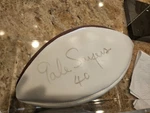 Gale Sayers Chicago Bears Hof Signed Auto Vintage Wilson Nfl Game Football. Fixed Price $350.00.