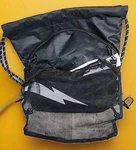 Drawstring Backpack Sports Gym Sack With Mesh Pockets Shoe Bag - Black. Fixed Price $20.00.