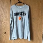 Nfl Cleveland Browns Long Sleeve Shirt Mens Xl Gray Orange Football Tee. Fixed Price $17.99.