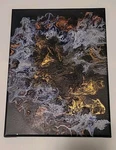 Abstract Art Original Custom Acrylic Pouring Painting 9X12 Canvas Signed. Fixed Price $45.00.