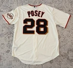 Nike San Francisco Giants Cream Buster Posey #28 Baseball Mlb Jersey Men's Sz. Fixed Price $124.89.
