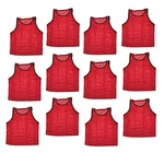 Set Of 12 Pcs Scrimmage Vests Pinnies Soccer Youth Red. Fixed Price $29.95.