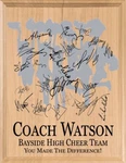 Cheer Coach Gift Plaque - Personalized Signable Team Award. Fixed Price $39.99.