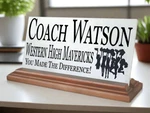 Coach Gift Plaque - Personalized Cheerleading Team Appreciation Award. Fixed Price $39.99.