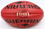 Sherrin Kangaroo Australian Genuine Leather Red Football Official Size Used. Fixed Price $79.95.