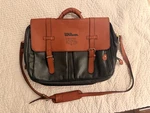 Wilson Nfl Football Pebbled Pigskin Leather Messenger Bag Briefcase. Fixed Price $60.00.