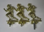 3- Pdu Inc Trophy Toppers/figurines Football 5" With Post Screw 1990'S Plastic. Fixed Price $16.99.