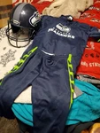 Franklin Seattle Seahawks Uniform Set Nfl Football Jersey Helmet Kids Medium. Fixed Price $25.00.