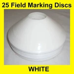 25 White Field Marker Discs Soccer Basketball Football. Fixed Price $14.95.