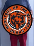 Nfl Chicago Bears Logo Wood Sign 18" Wall Decor Handmade Party. Fixed Price $89.99.