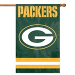 Party Animal Nfl Green Bay Packers 2-SIDED 44" X 28" Applique Banner Flag. Fixed Price $26.99.