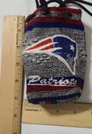 Nfl New England Patriots Handmade Woven Drink Carrier Cinch Bag 5X3.5 Aztec Baja. Fixed Price $13.50.