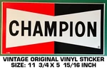 Champion Spark Plug - Vintage Original Vinyl Decal Sticker Automotive Products. Fixed Price $10.12.