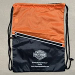 Harley-davidson Motorcycles Orlando Fl Drawstring Backpack Bag Orange Black Logo. Fixed Price $19.99.