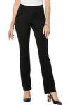 Hue Women's Game-changing Straight Leg Denim Pant Black. Fixed Price $27.99.