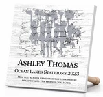 Signable Coach Gift Plaque Or Cheerleader Award - Team Signed Custom Wood. Fixed Price $39.99.