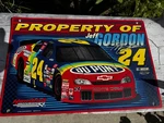 Vintage Nascar 1996 Plastic Jeff Gordon Sign #24 Jg Motorsports - 19" X 12 1/2". Fixed Price $23.09.