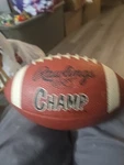 Vintage Rawlings Champ Rubber Football Holds Air Jr Size 0009-RRFJ. Fixed Price $14.99.