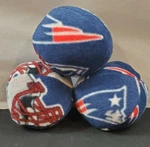 New England Patriots Football Nfl Set 3 Poly-filled Fleece Balls Soft Fun Toy. Fixed Price $10.68.