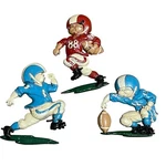 Homco #1254 Football Players 3 Piece Vintage 1976 Cast Metal Wall Art Plaque. Fixed Price $13.00.