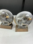 2 Football Motion Extreme 3D Trophy Or Bookends. Fixed Price $18.00.