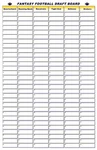 2023 Fantasy Football Owner Draft Board - Holds 30 Players At Each Position. Fixed Price $25.99.
