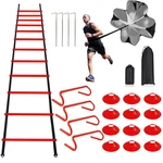 Professional Agility Ladder Speed Training Equipment SET-20FT Red Lad.... Fixed Price $45.66.