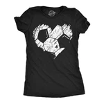 Womens Funny Shirts Soccer Ball Scribble Heart Cute Sport Tee For Ladies. Fixed Price $9.50.