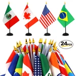 Anley 24 Countries Deluxe Flags Set 8 5 Inches Miniature Desktop. Fixed Price $23.95.
