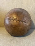 Horace Partridge Boston Vintage Antique Old Gym Leather Laced Medicine Ball 6#. Fixed Price $475.00.