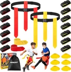 Football Belts 14 Player Set With Flags Soccer Cones.... Fixed Price $42.62.