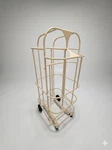 Gared Sports Deluxe Lockable Vertical Ball Cage Storage Cart - Gym Grade. Fixed Price $200.00.