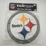 Nfl Pittsburgh Steelers 3D 14 Inch Round Foam Logo Wall Sign New!. Fixed Price $24.95.
