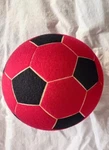 Outdoor Training Felt Soccer Ball Inflatable Sticky Black On Red. Fixed Price $14.99.