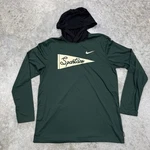 Nike Michigan State Shirt Mens Medium Hoodie Dri Fit Light Weight Football Green. Fixed Price $22.99.