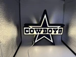 Dallas Cowboys Illuminated Display Unit 3D Printed Led Lightbox For Nfl Fans. Fixed Price $28.00.