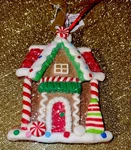 Gingerbread House Ornament Cottage Candy Style Christmas Clay Dough 4.5 Glitter. Fixed Price $10.00.
