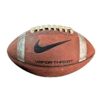 Nike Vapor Threat Leather Football Swoosh Logo Junior Size Vintage Holds Air. Fixed Price $29.95.