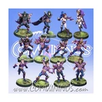 Comixininos Fantasy Footbal Dark Elves 28MM Elf Team #1 New. Fixed Price $42.95.