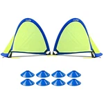 Poray Soccer Goal Kid Easy-up Set Of Two Portable Net 210D Oxford .... Fixed Price $42.63.