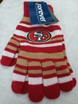 Forever Collectibles Nfl Sf San Francisco 49ERS Knit Stretch Gloves. Fixed Price $11.99.