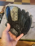 Spalding Baseball Glove Model 18225 Black Leather Laced 11 1/2". Fixed Price $15.00.