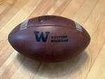 Western Michigan University Broncos Game Used Wilson 1005 Afca Ncaa Football Mac. Fixed Price $149.99.