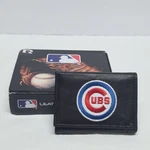Rico Industries Black Real Leather Wallet Mlb Chicago Cubs Logo Embroidered Nwt. Fixed Price $38.00.