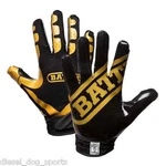 Battle Sports Ultra-stick Football Receivers Gloves (pair) Gold/black. Fixed Price $24.99.