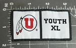 University Of Utah Utes Football Uniform Jersey Size Youth Xl Badge Patch Tag. Fixed Price $6.99.