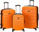 3 Piece Rockland Melbourne Expandable Abs Dual Wheel Spinner Luggage Set, Orange. Fixed Price $104.35.